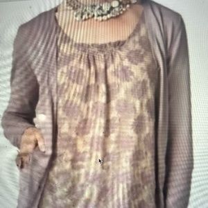 CAbi Lavender cardigan/tank set